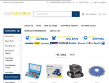 Tablet Screenshot of poolsuperstore.com.au